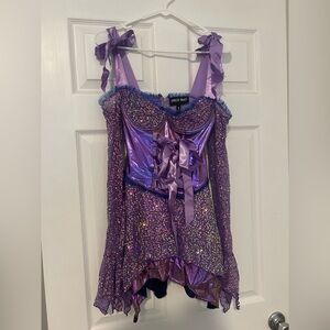 Dolls Kill/Trickz N Treatz Purple Cyber Fairy Costume